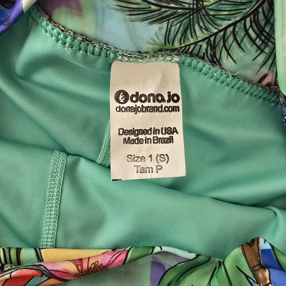 Dona Jo Skort Tennis Pickleball Size 1 Small Multi Color Tropical Floral Stretch - Picture 6 of 8